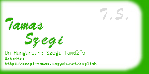 tamas szegi business card